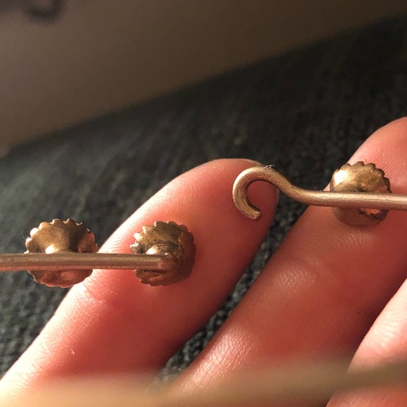 Vintage goldtone 3 stone bangle bracelet - Picture 3 of 6